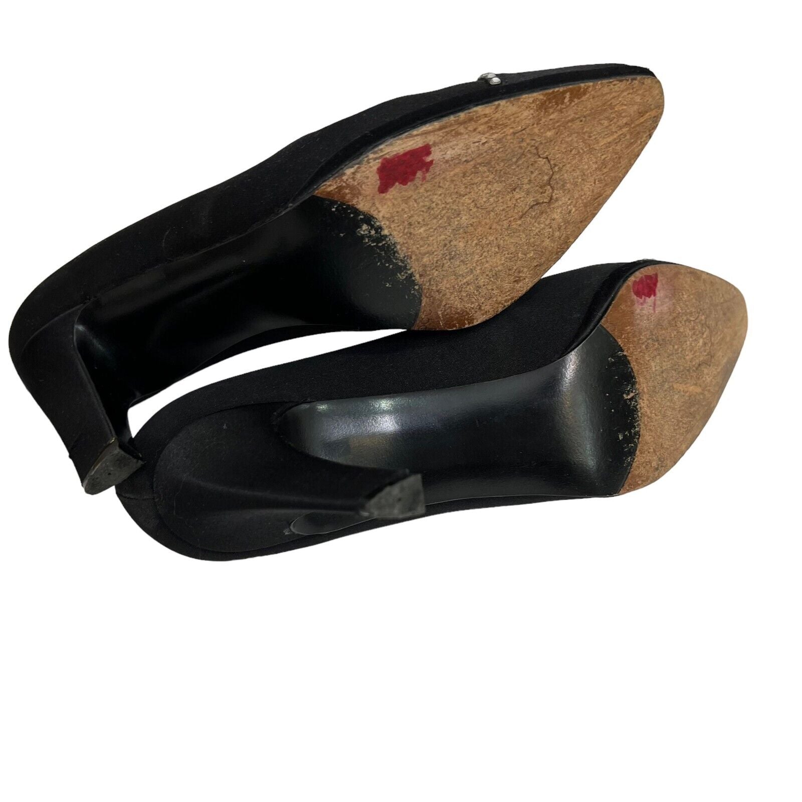 Stuart Weitzman Neiman Marcus Black High Heel Shoes Pumps w Rhinestones Size 6