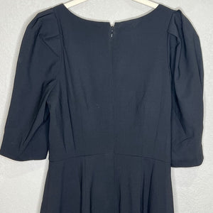 J Crew Womens Black Italian Wool Puff Sleeve Sheath Dress Size 0 NEW