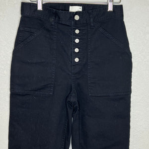 Aritzia Wilfred Free Black Belen Jeans Button Fly Size Small 4/6
