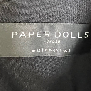 Paper Dolls London Black Floral Sheath Dress US Size 8