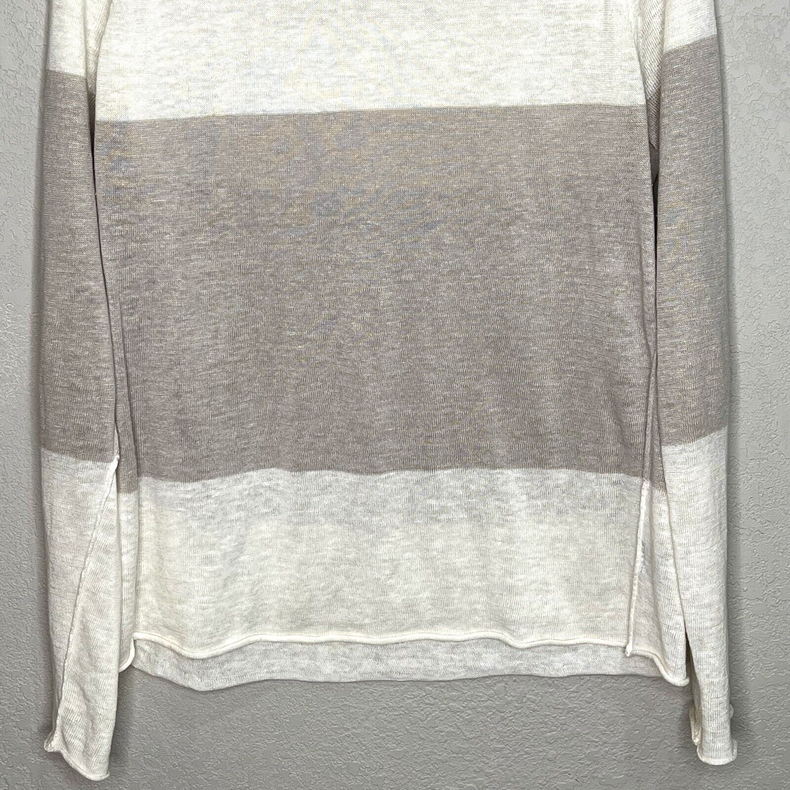 360 Sweater Colorblock Linen Sweater Medium