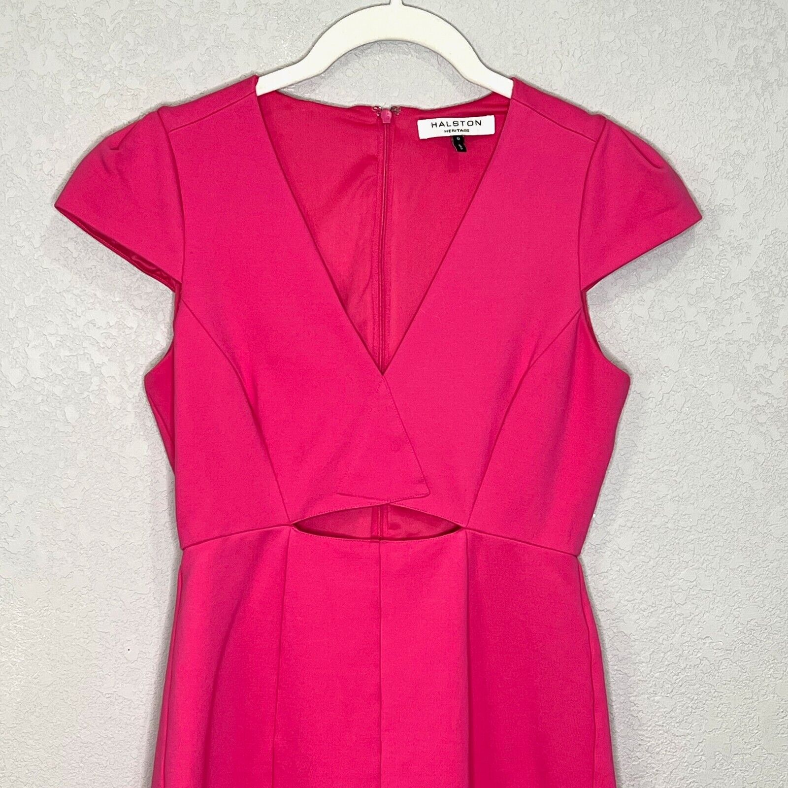 Halston Heritage Pink Cutout Mini Dress Size 0