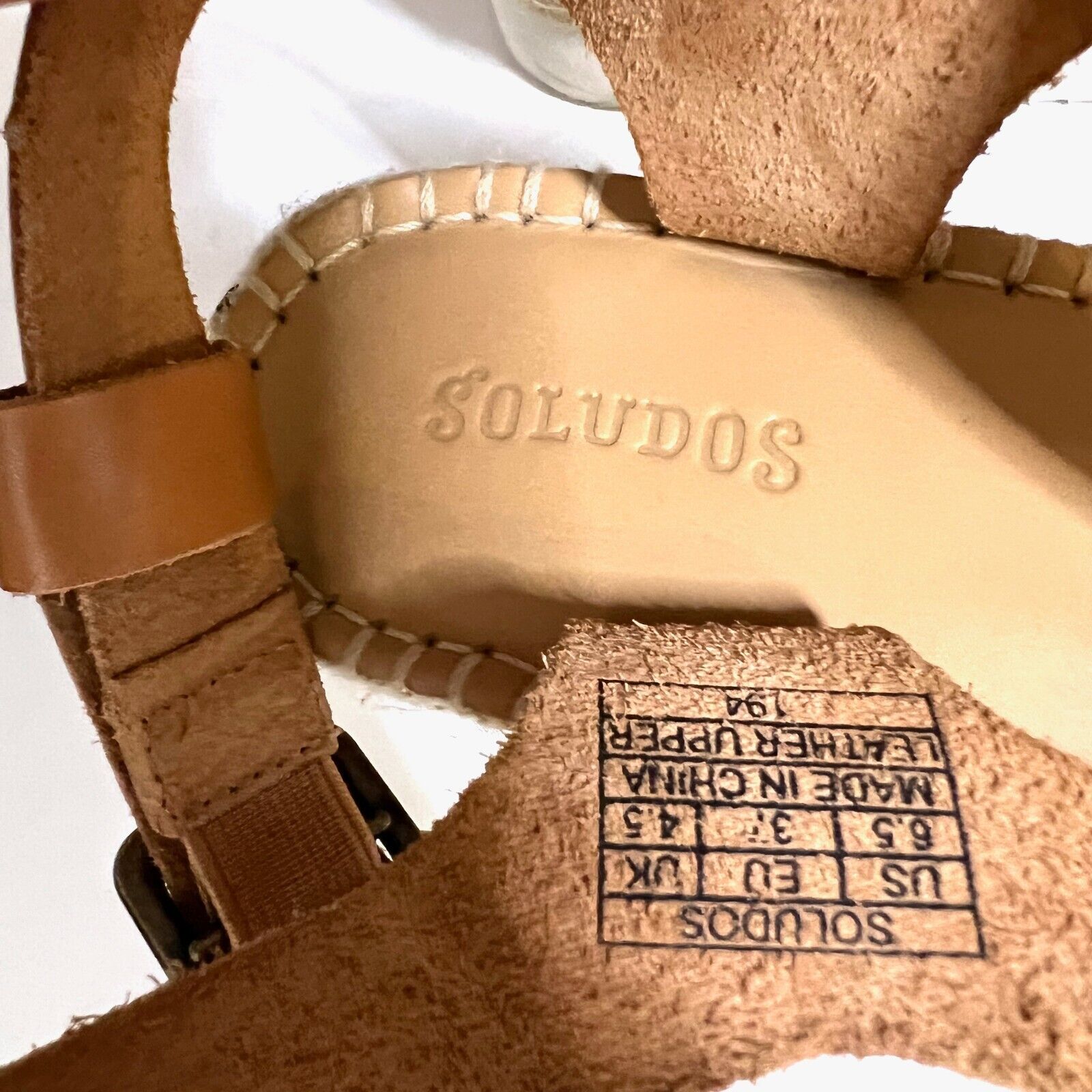 SOLUDOS Olympia Platform Espadrille Sandals Size 6.5