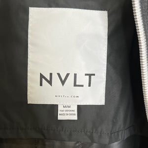 NVLT Black Reflective Packable Cropped Travel Jacket Size Medium