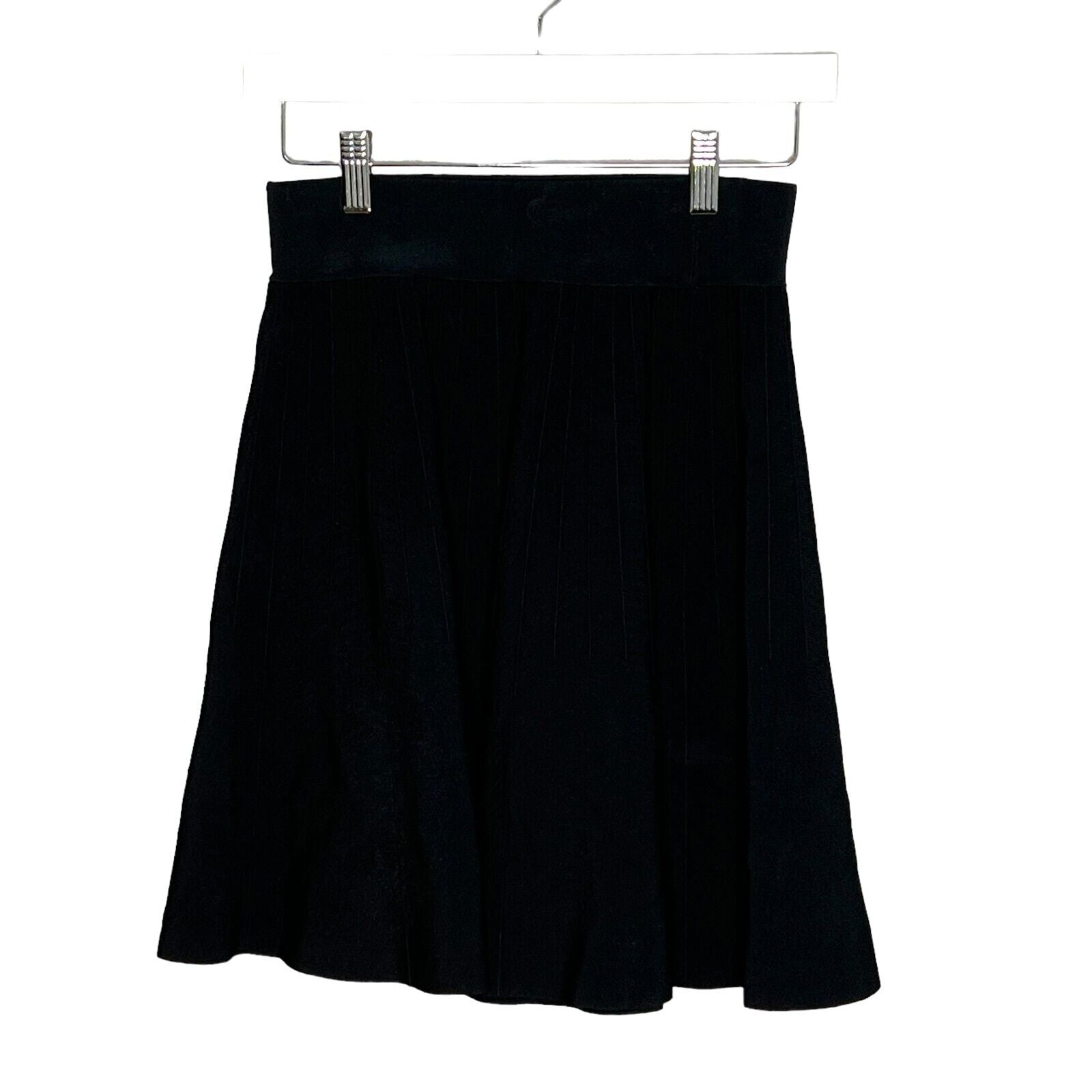 Ted Baker London Salina Black Elastic Waist Pleated Mini Skirt Size 1
