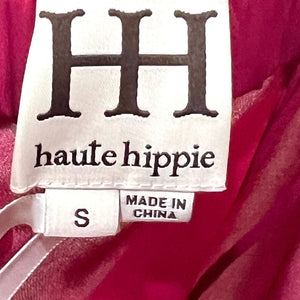 Haute Hippie Garnet Red Silk Cowl Neck Halter Tank Top Size Small NEW $235