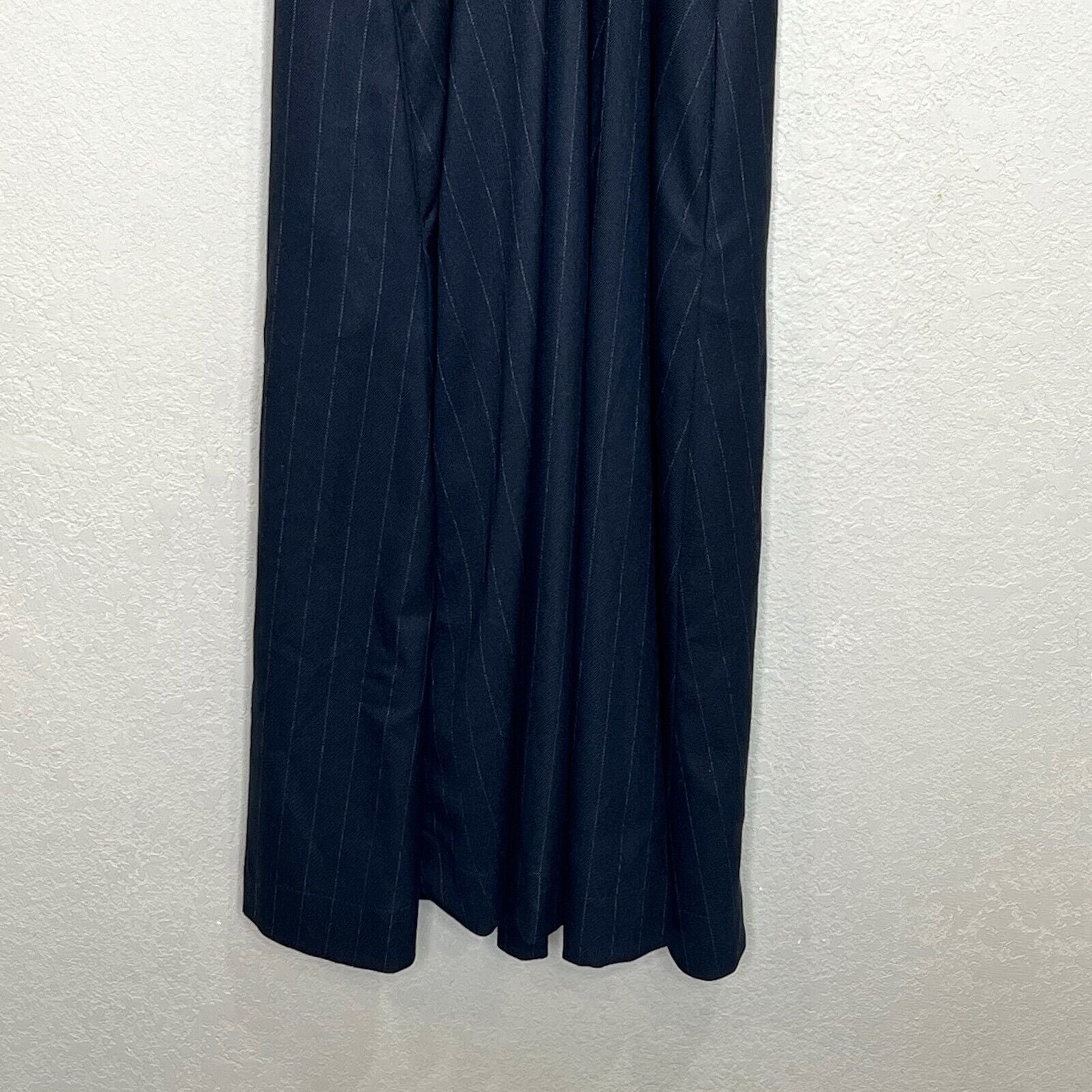Free People Navy Blue Pinstripe Jumper Apron Maxi Dress Small NEW $168