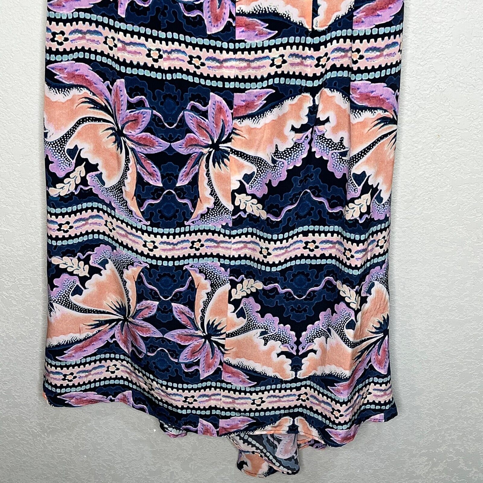 Nanette Lepore Flutter Sleeve Print Silk Dress Size 6