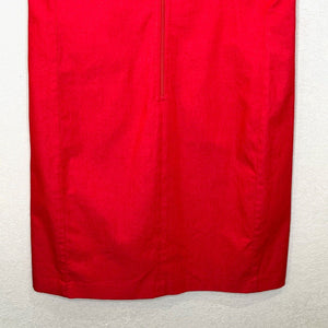 Lafayette 148 Red Cotton Lined Sleeveless Dress w Pockets Size 8