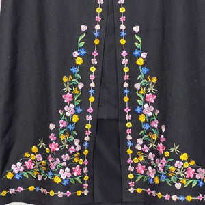 Ted Baker London Vicks Hampton Black Floral A-line Skirt Sz 1 (US 4)
