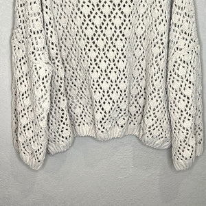POL Open Knit Oversized Sweater Medium Natural Cream