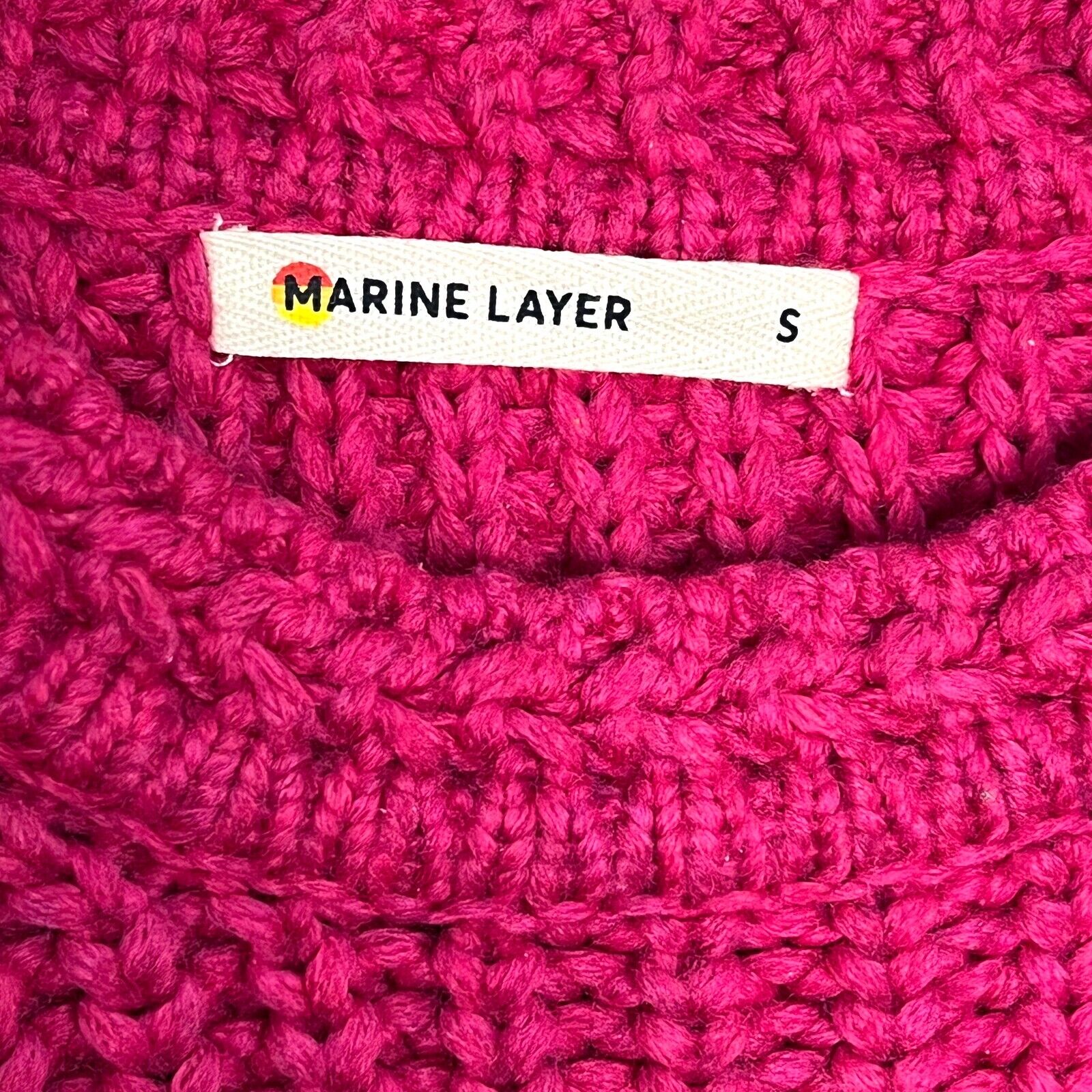 Maine Layer Oversized Crewneck Sweater in Rose Violet Pink Size Small