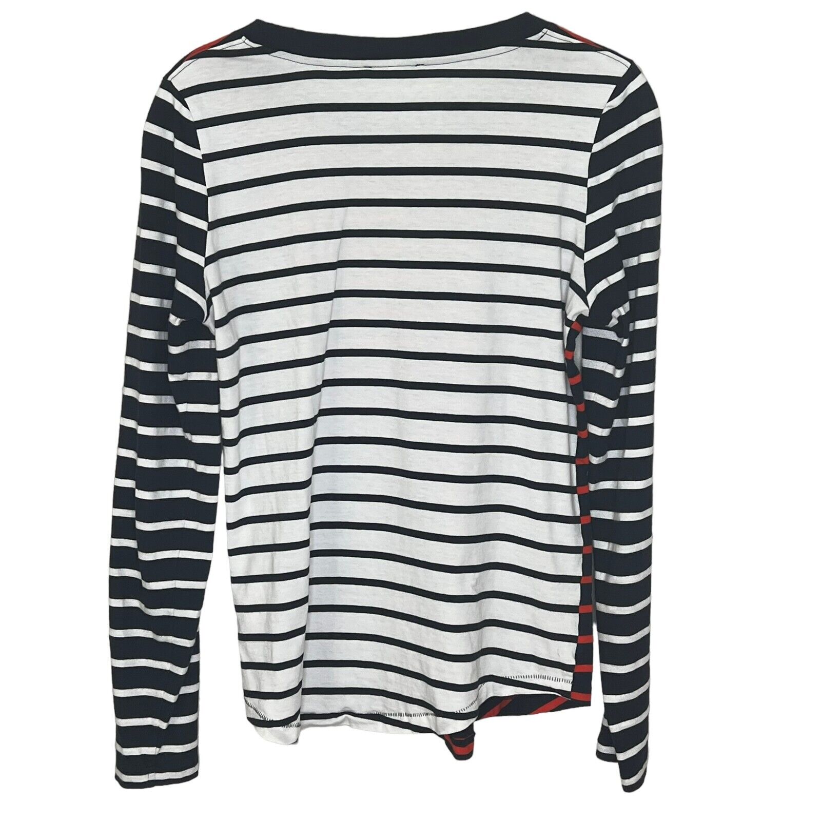 COS Red White Blue Striped Long Sleeve Tee Size XS