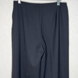 Ralph Lauren Black Label Black Wide Leg Wool Blend Dress Pants 6
