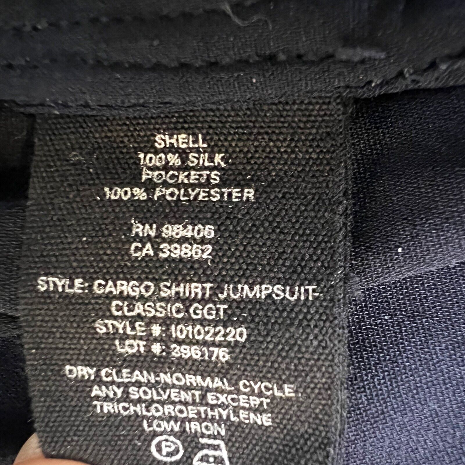 Theory Cargo Shirt Silk Jumpsuit Romper, Navy Blue Size 6 $495