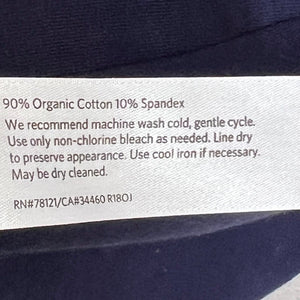 Eileen Fisher Organic Cotton / Spandex Navy Blue Tee Shirt Dress Small
