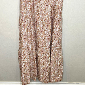 House of Harlow 1960 Floral Print Linen Blend Maxi Dress Size Large