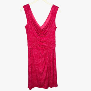 Nanette Lepore Pink Drape Neck Gathered Waist Dress Size 6 NEW