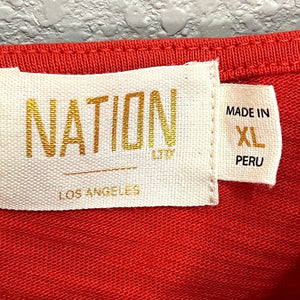 Nation LTD Harlyn Babydoll Mini Dress in Golden Gate Size XL NEW $202