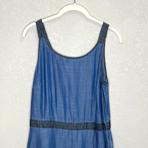 Tommy Bahama Chambray All Day Tiered Midi Dress Size 8