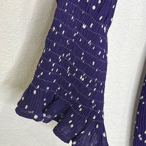 Zara Purple Dot Playsuit Shorts Romper Size Small